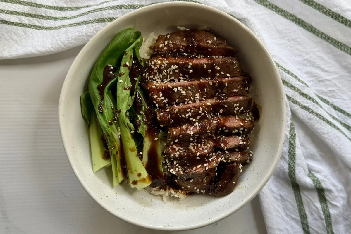 Honey Soy Oyster Blade Steak Bowl Recipe