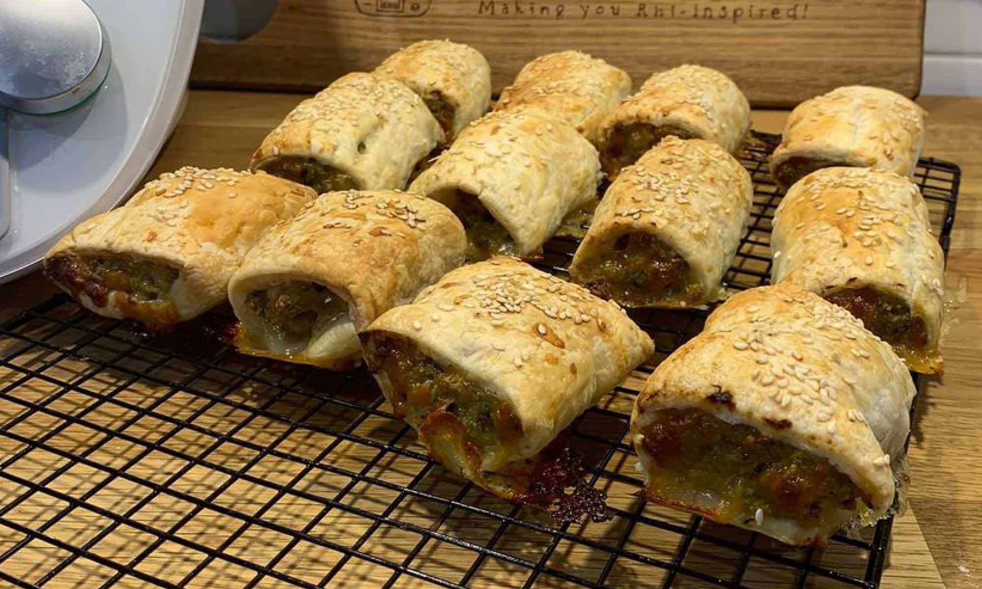 Chicken & Cheese Sausage Rolls | Our Cow