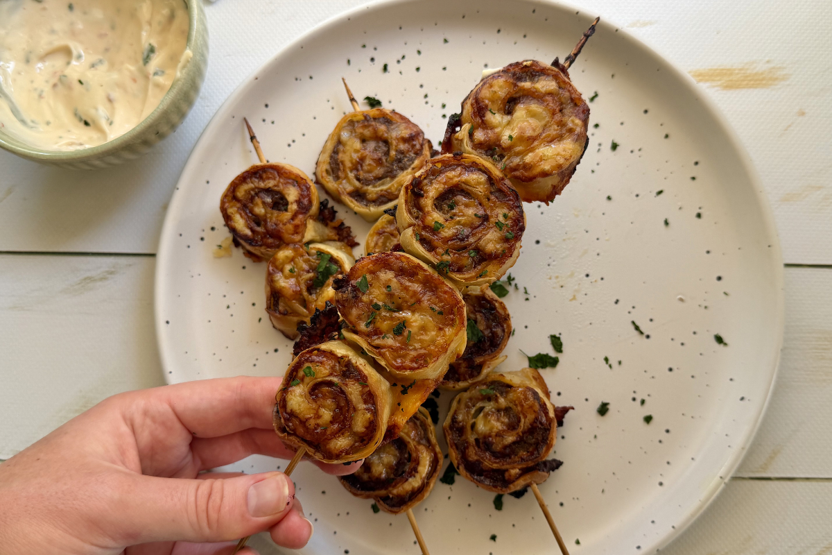 Mince Pinwheel Skewers | Our Cow