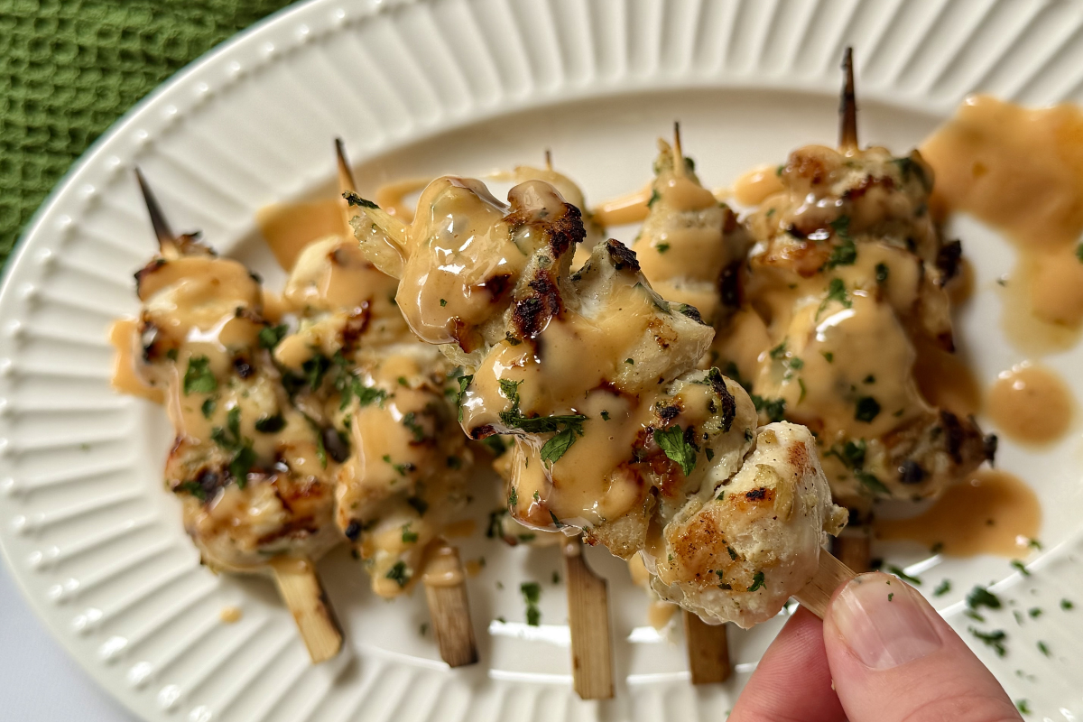 Bang Bang Chicken Skewers | Our Cow