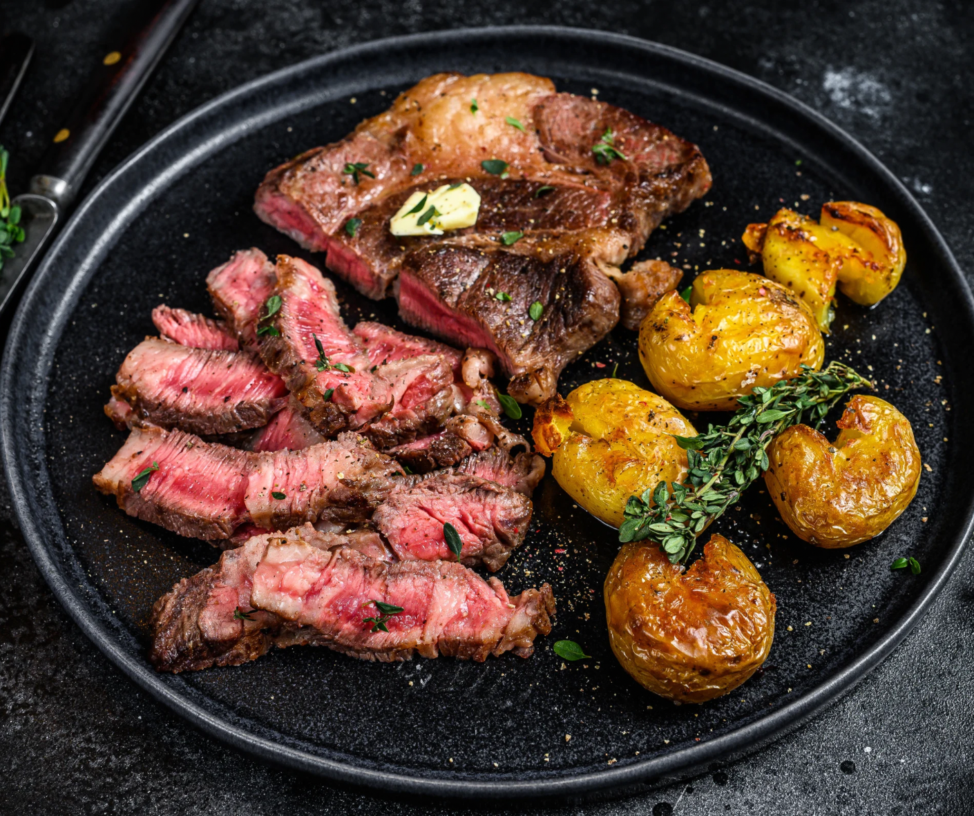 Cameron’s Rib Fillet with Balsamic Greens & Buttered Potatoes | Our Cow