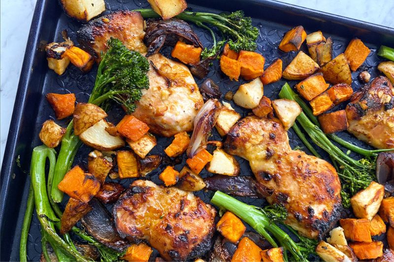 Emily @ Countdown til Dinner's One Tray Honey Mustard Chicken | Our Cow