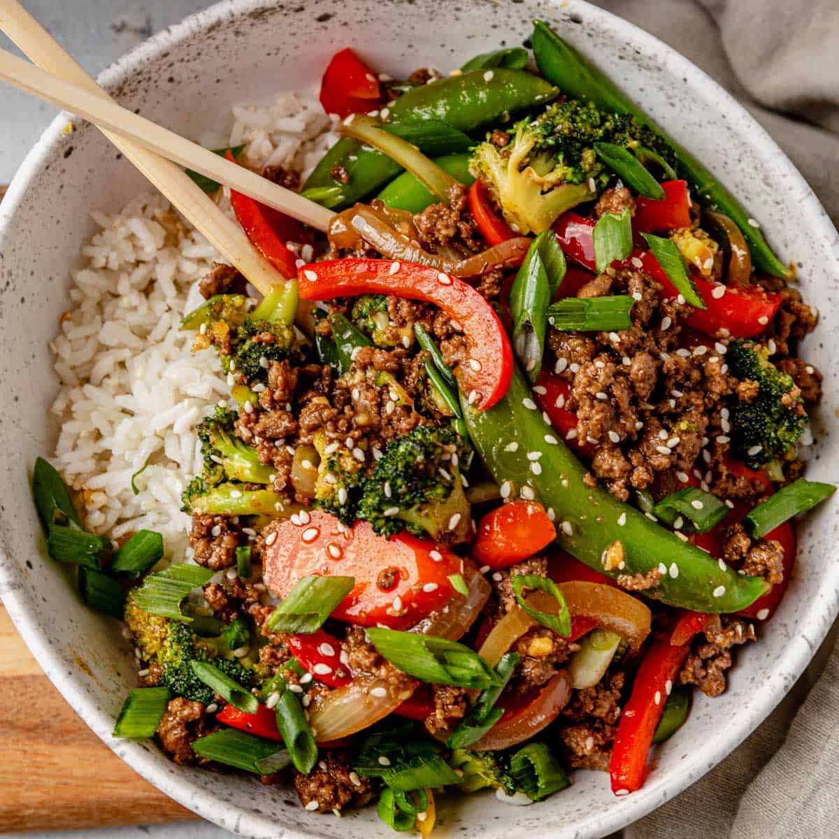 Beef Mince and Vegetable Stir-Fry | Our Cow